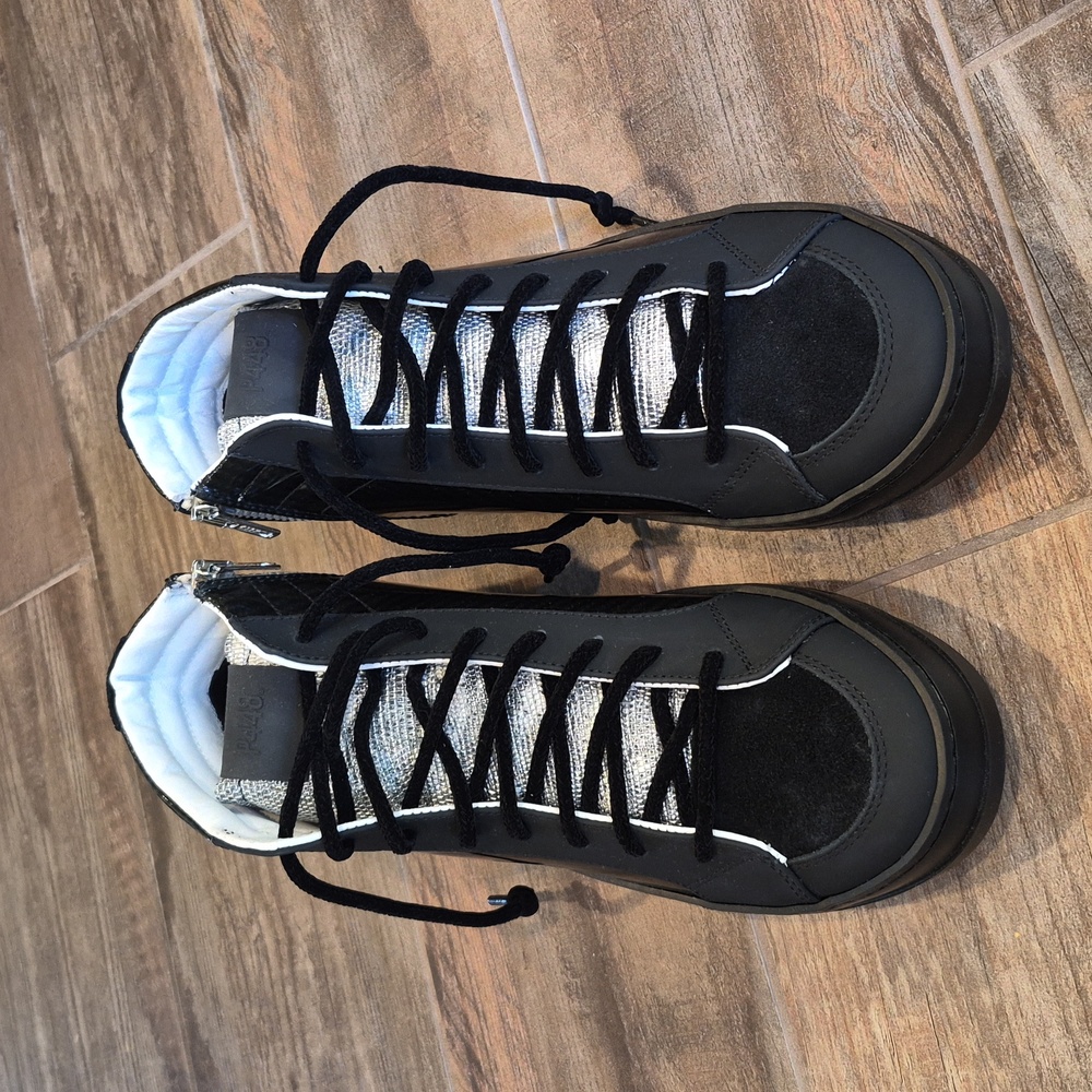 P448 F22 SKATE Leather Sneakers in Carbon, Size 40, Men's 7/7.5, Women's 9/9.5 - Picture 3 of 16